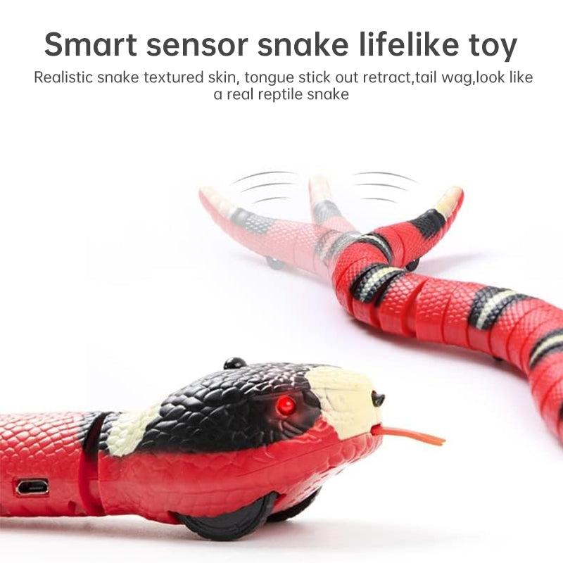 Interactive Smart Sensing Snake Toy - Cat - (USB Charged)
