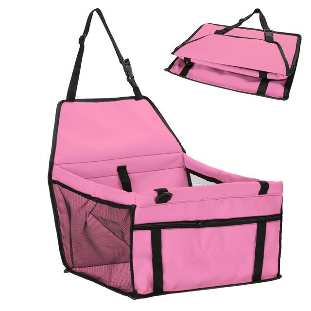 Secure Pet Carrier Car Seat - Dog Cat - (Waterproof) - (7 Color Options) _ (Solid or Prints)