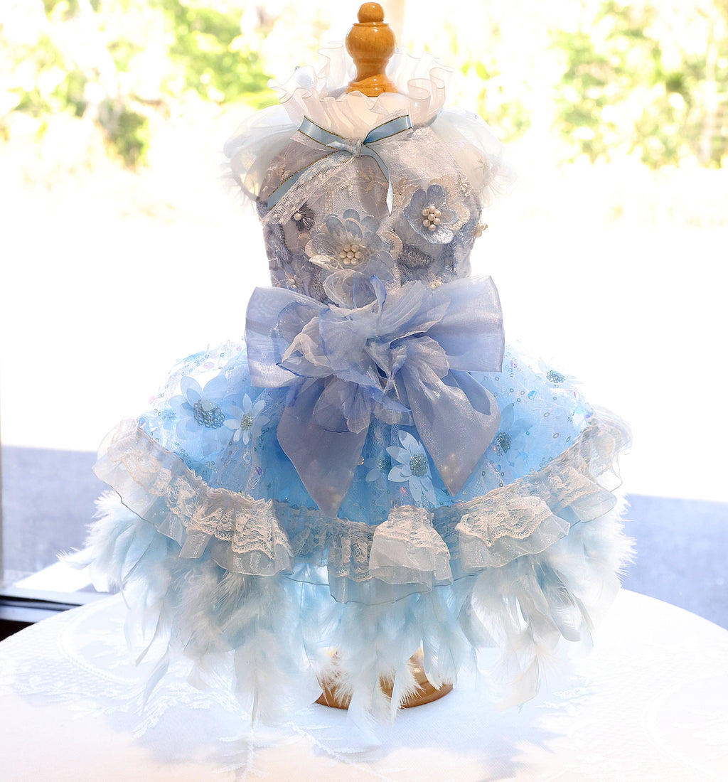 Feather Dream Princess Dress - Dog - (5 Color Options) (XS-XL) and Customizable - (While Supplies Last)