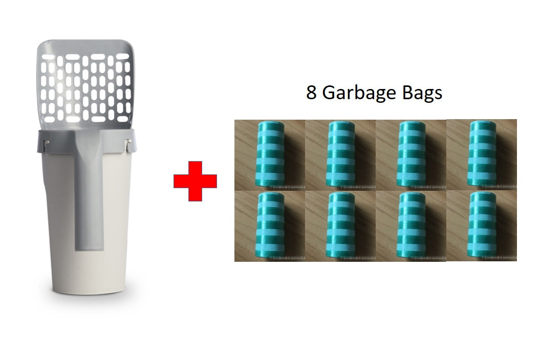 Litter Shovel and Bags - Cat -  (1-15 Bag Option)