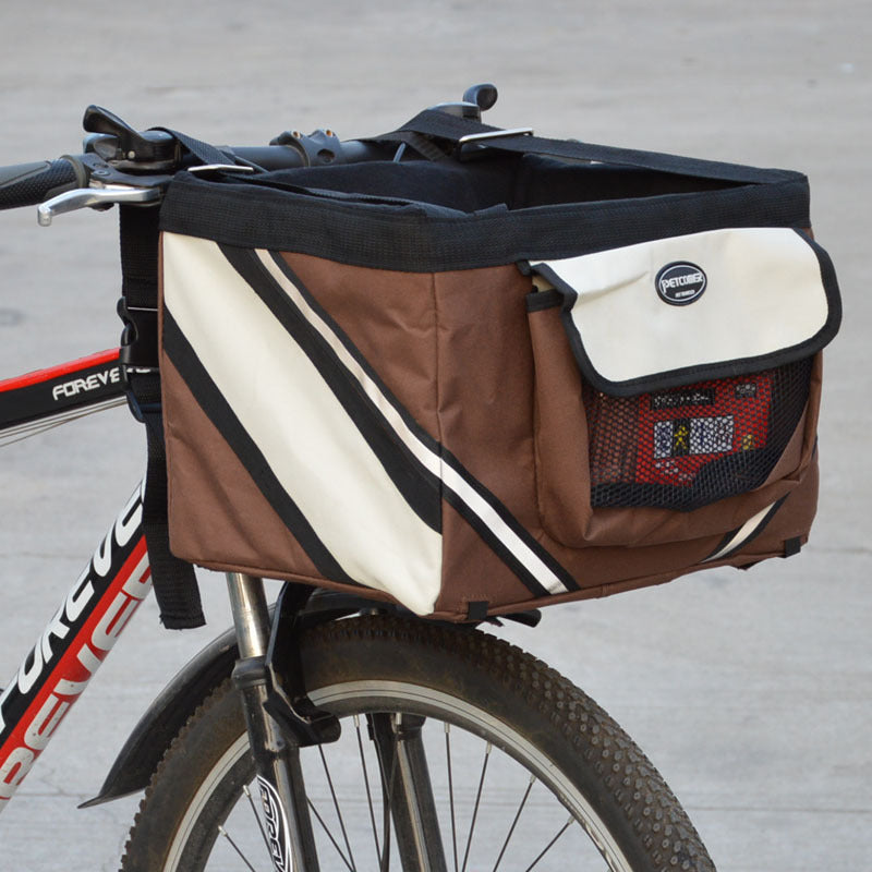 Bicycle Handlebar Pet Carrier Basket - Dog Cat - (4 Color Options)