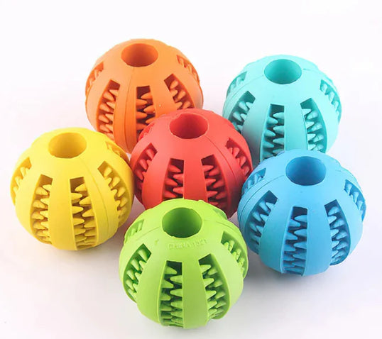 Rubber Watermelon Ball  - Dog - (Rubber Toy) - (6 Color Options) - (S,M)