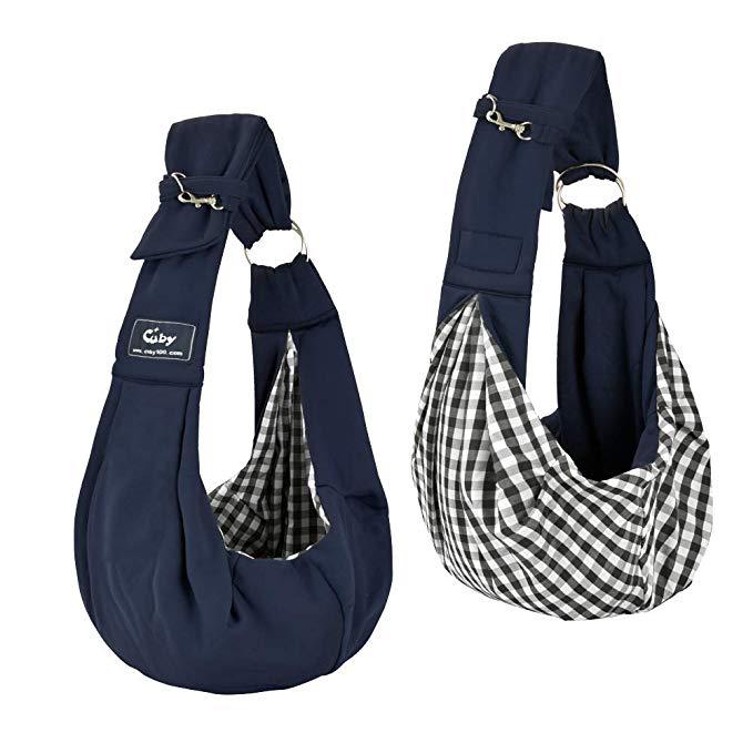Hands-Free Travel Sling and Pet Carrier Pouch - Dog Cat - (Comfortable and Secure) - (Lt.Grey)
