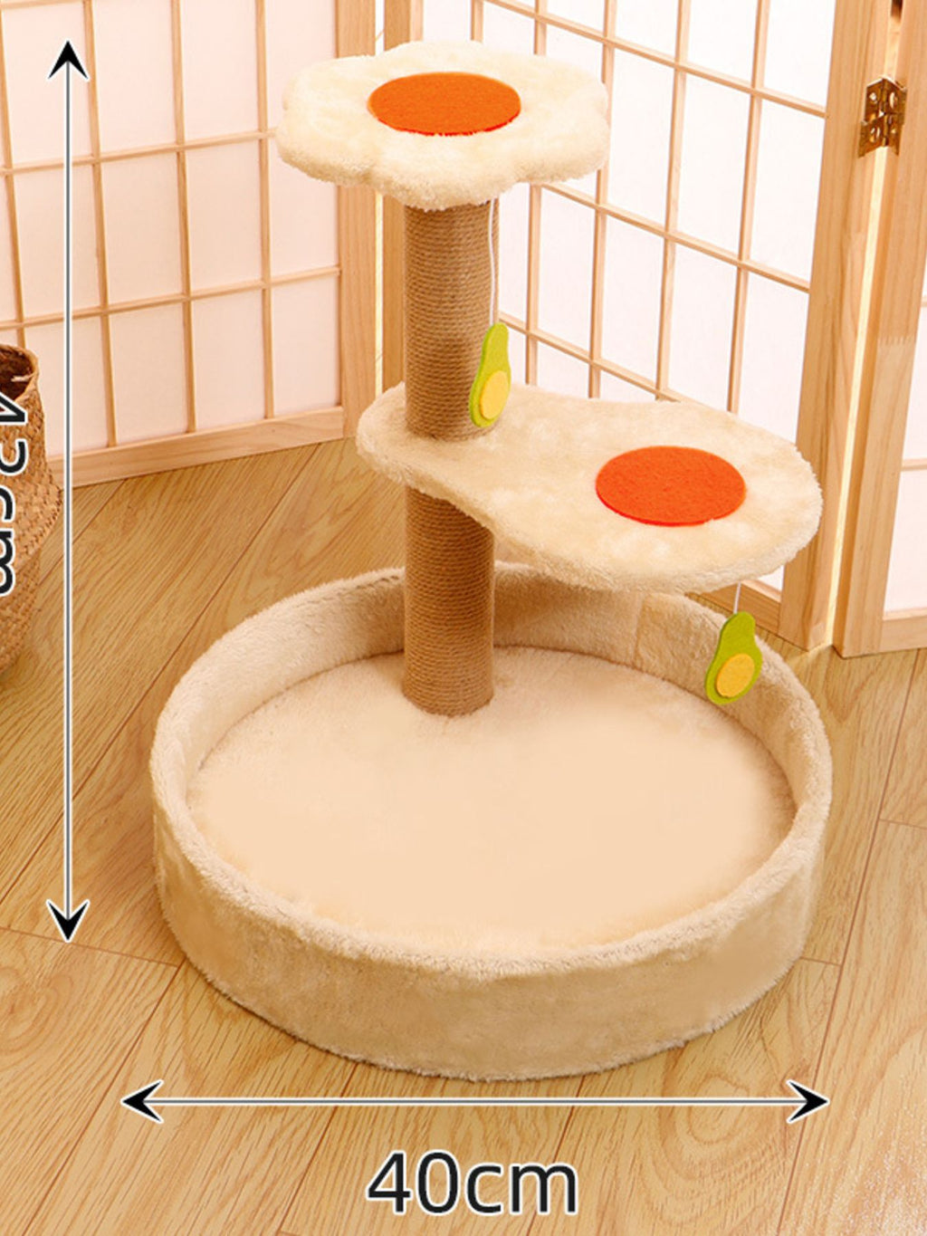 Scratching Post with Bed and Toy - Cat - (12 Color/Styles) - (One-Size) - (While Supplies Last)