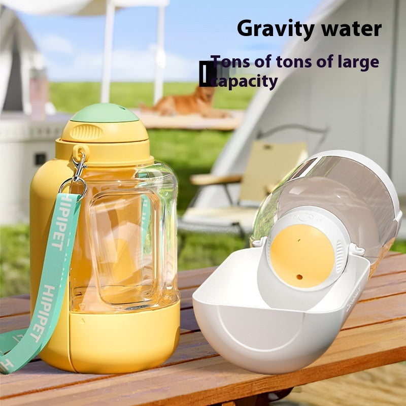 Large Capacity Travel Water Cup and Food Bowl - Dog - (3 Color Options) - (1000-1500 ML Water) (300 g Food)