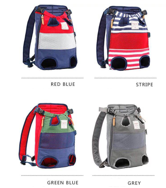 Front-Worn Pet Carrier Backpack - Dog Cat - (4 Color Options) - (Hands-Free)