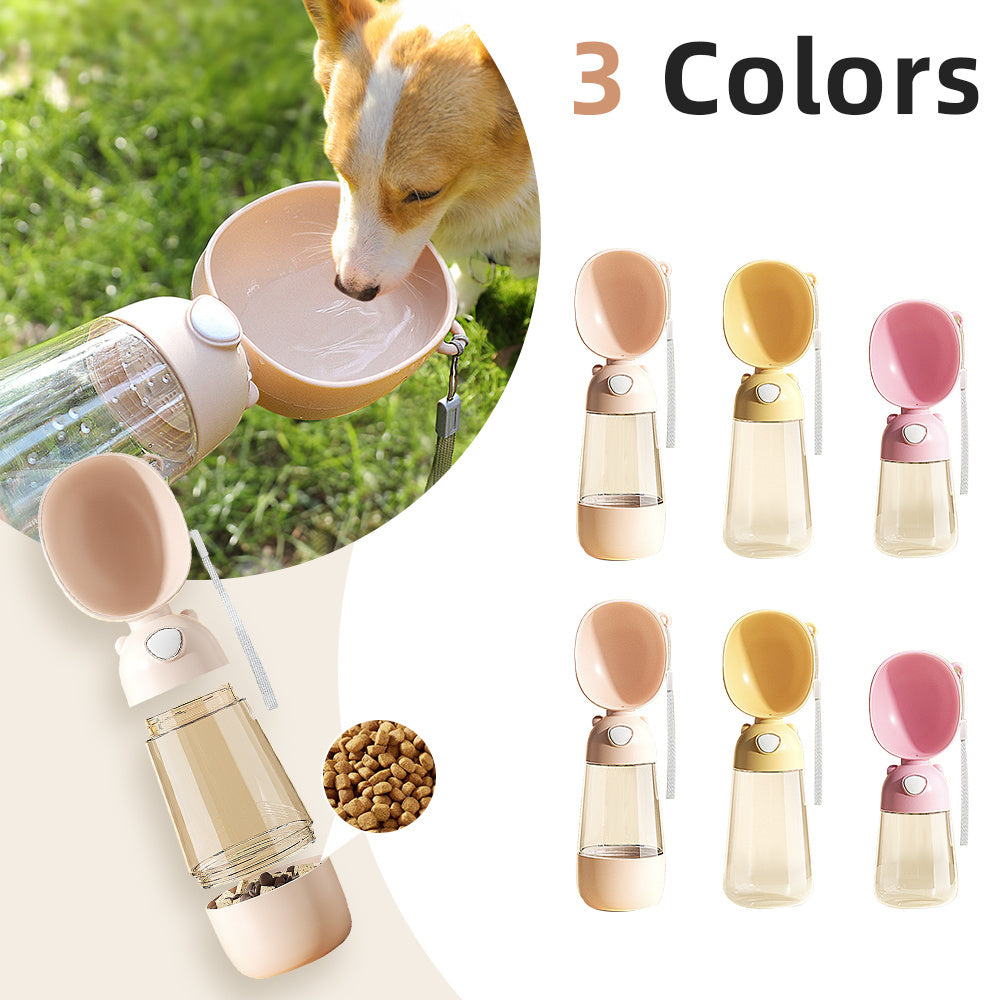 Portable Food Water Dispenser Bottle - Dog - (3 Styles) - (3 Color Options)