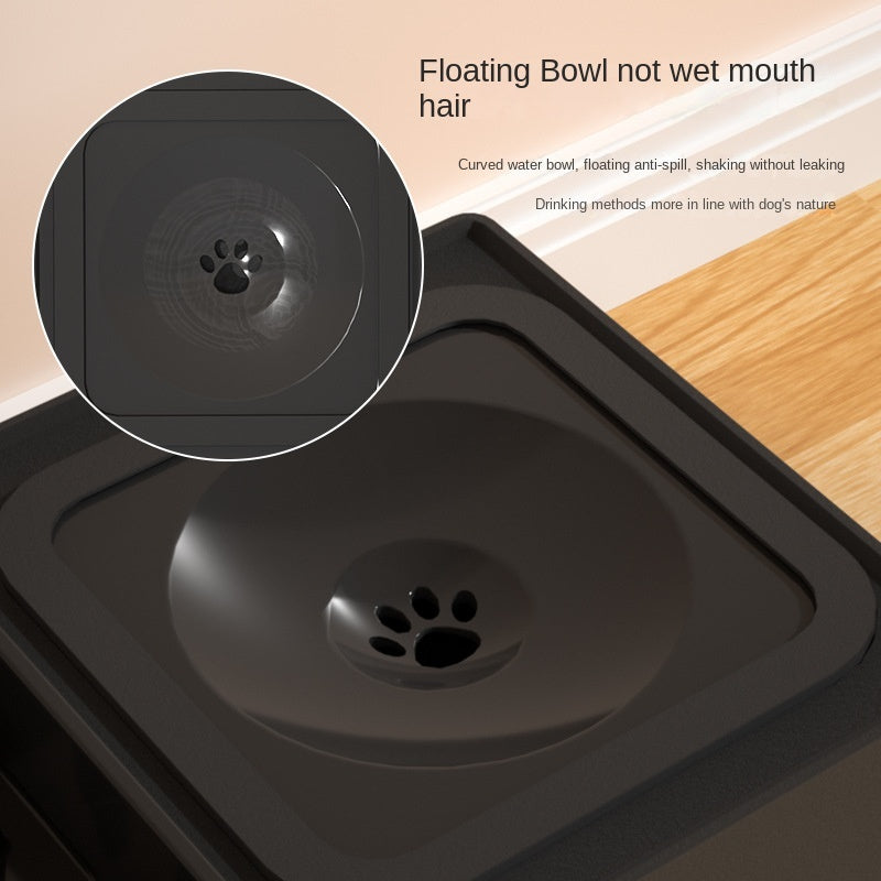 Adjustable Height Dual Feeding Bowl - Dog - (Stainless Steel, Black) - (1-3 pc Options)
