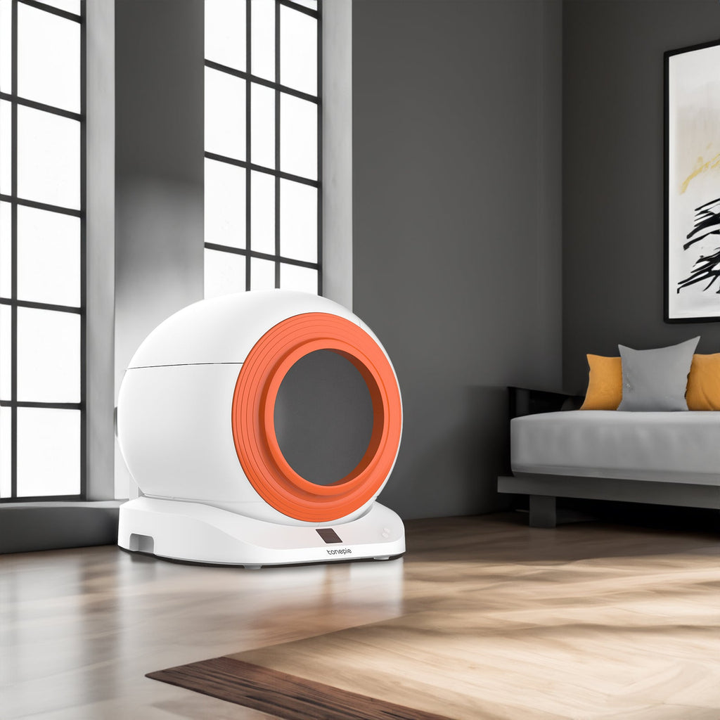 Smart Self-Cleaning Litter Box - Cat - (White)
