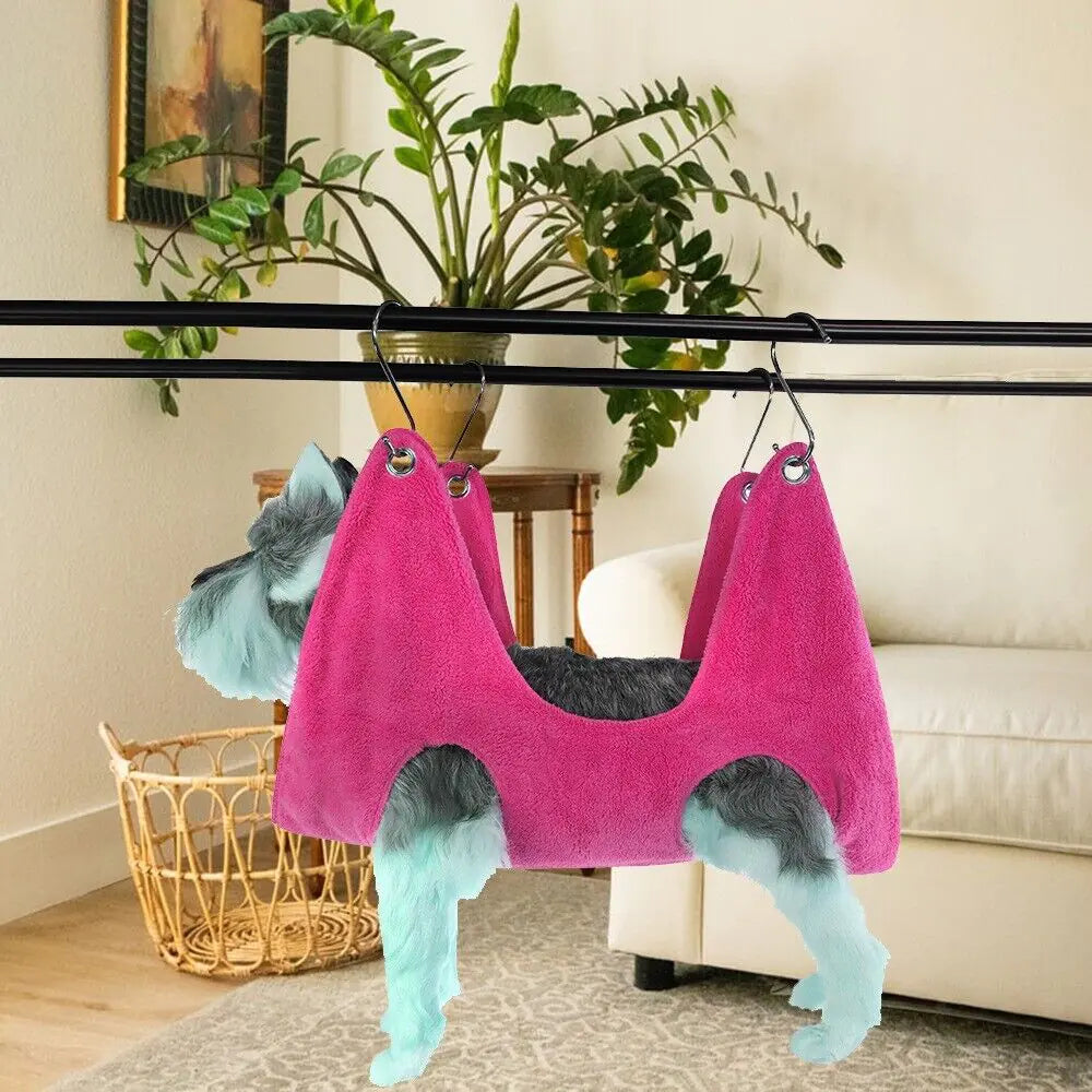 Hanging Grooming Hammock Harness - Dog Cat - (4 Color Options) - (S-L) - USA