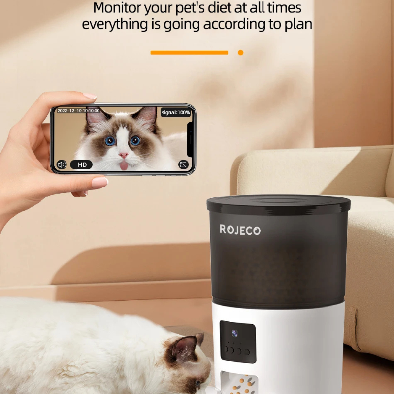 Smart Automatic Feeder with Camera - Cat - (Black) - (While Supplies Last)