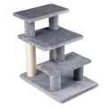 3-Tier Plush Stairs with Scratching Posts - Cat - (Grey) - (While Supplies Last)