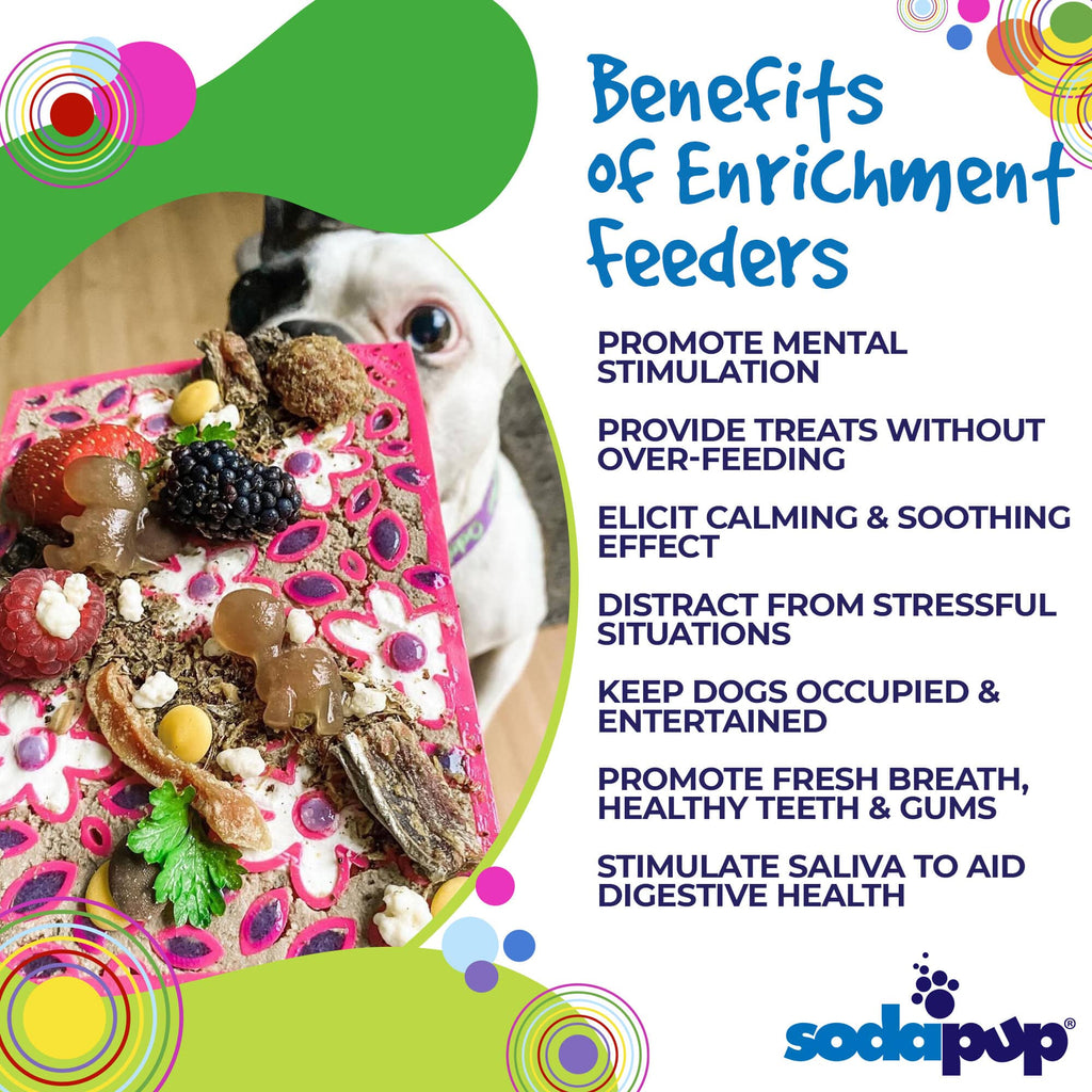 Anxious Dog: Try this Relief Enrichment Lick Mat (Flower Power) (Pink)