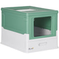 Fully Enclosed Odor Control Litter Box - Cat - (Green)
