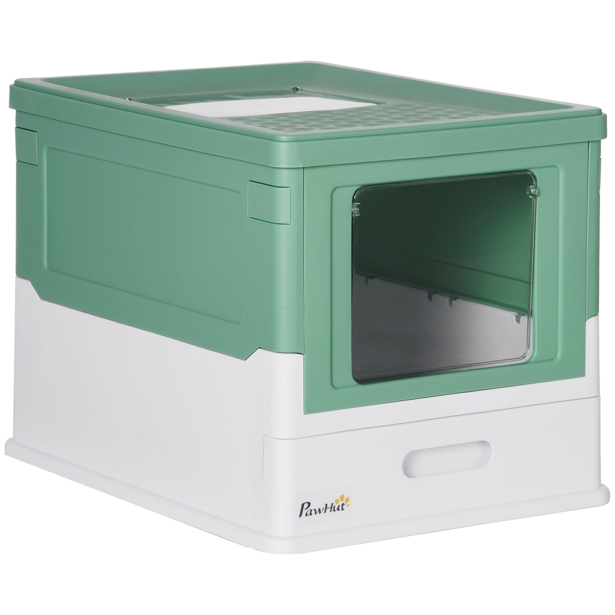 Fully Enclosed Odor Control Litter Box - Cat - (Green)