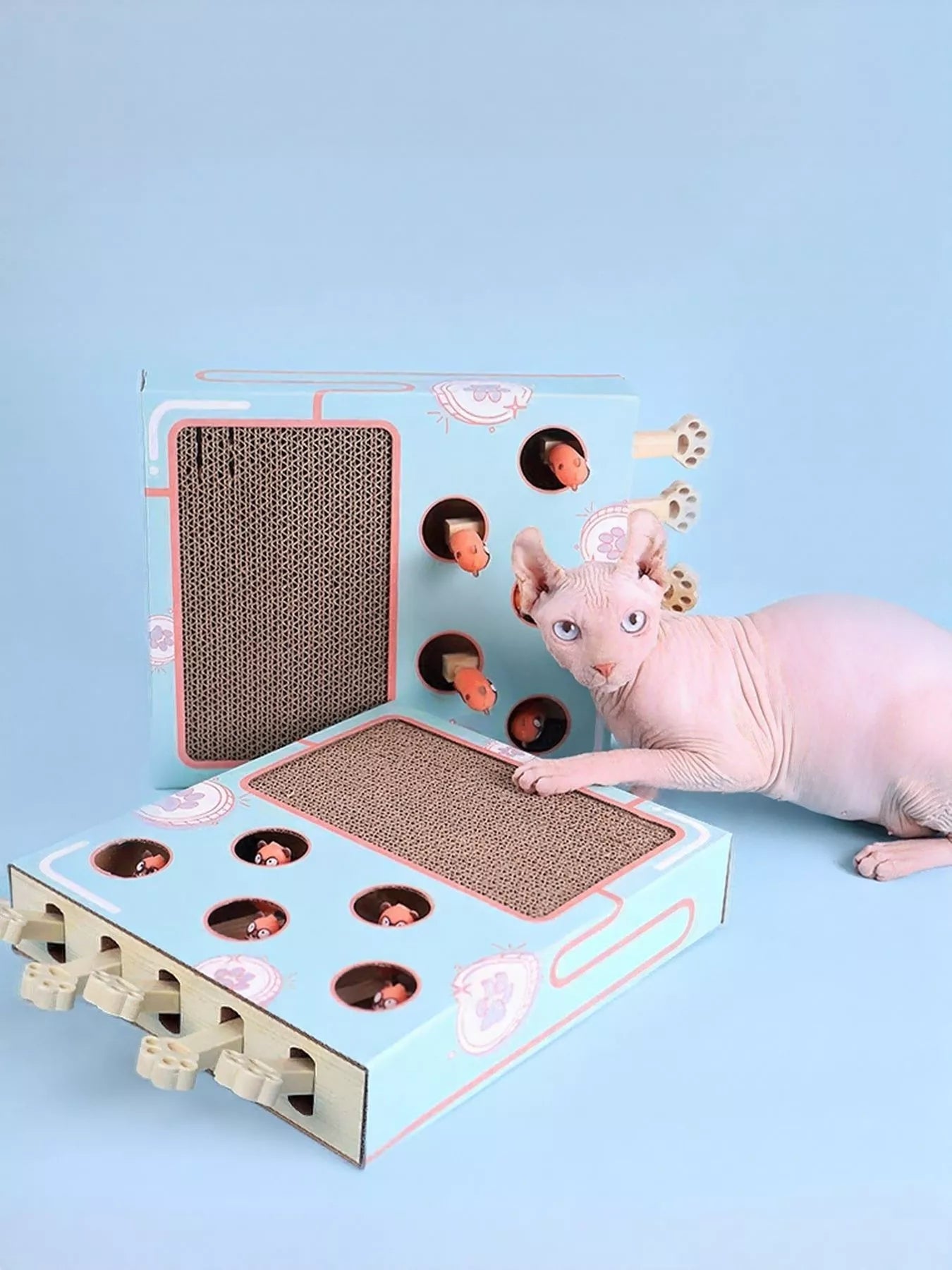 Interactive Whack-A-Mole Toy Box - Cat - (2 Options) - (One Size)
