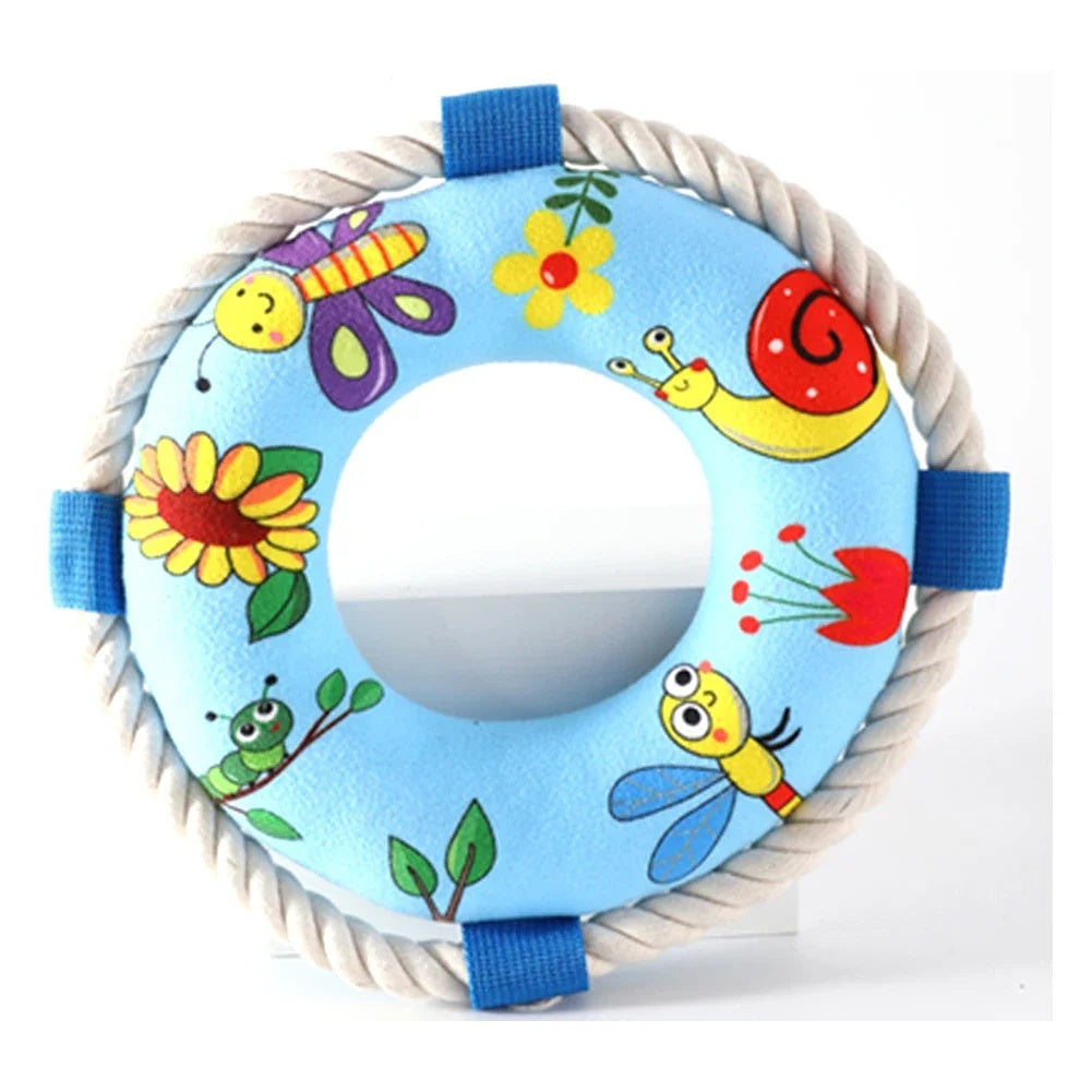 Float Training Pull Ring Toy - Dog  - (3 Color Options) - (Interactive Water Fun)