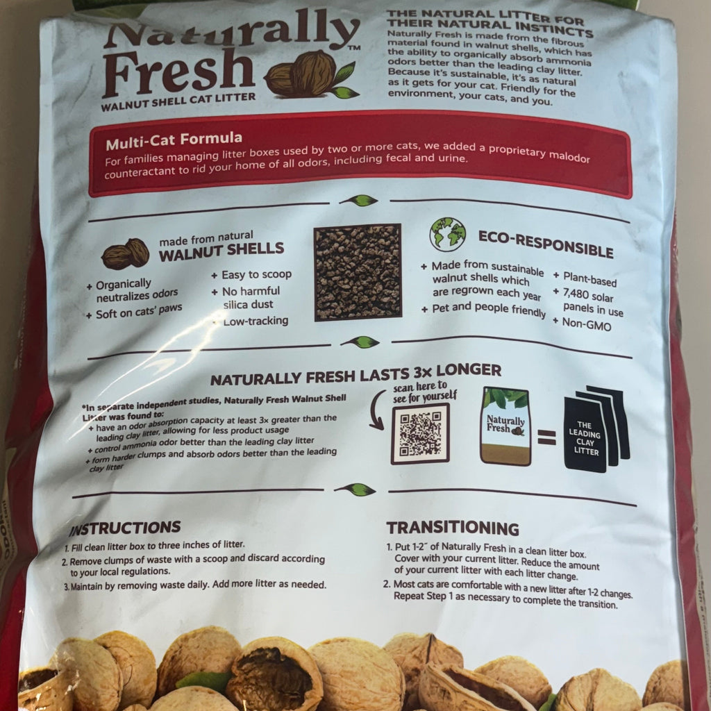 Walnut Shell Litter - Multi- Cat - (Naturally Fresh) - (40 lb Bag) - (Unscented) - (While Supplies Last)
