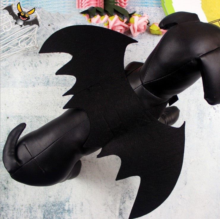 Halloween Bat Costume - Dog Cat - (S-L and Adjustable) - (Black)