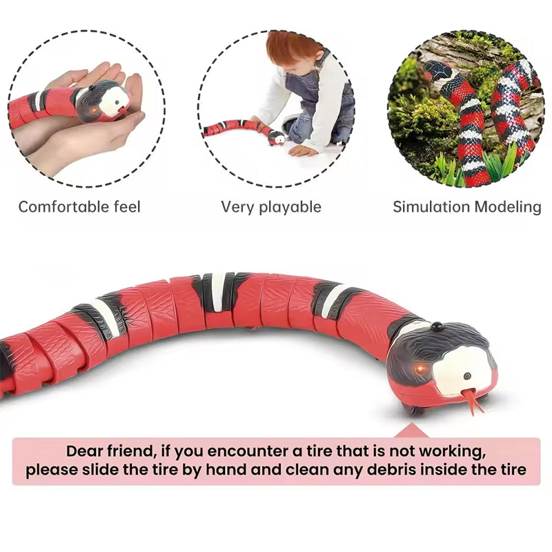 Interactive Smart Sensing Snake Toy - Cat - (USB Charged)