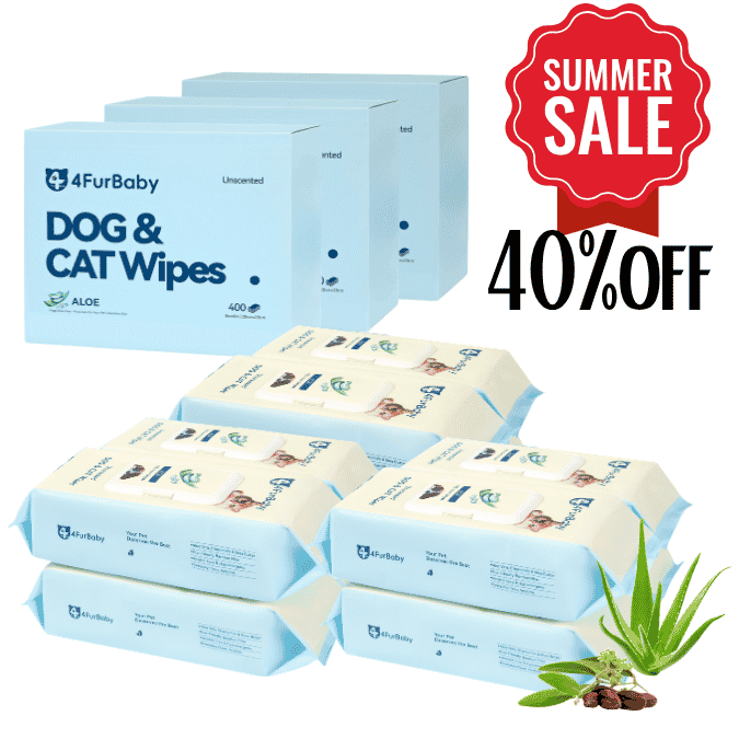 Grooming Wipes - Dog Cat - (Plant-Based) - (Hypoallergenic) - (5 Count Options) - (4FurBaby)
