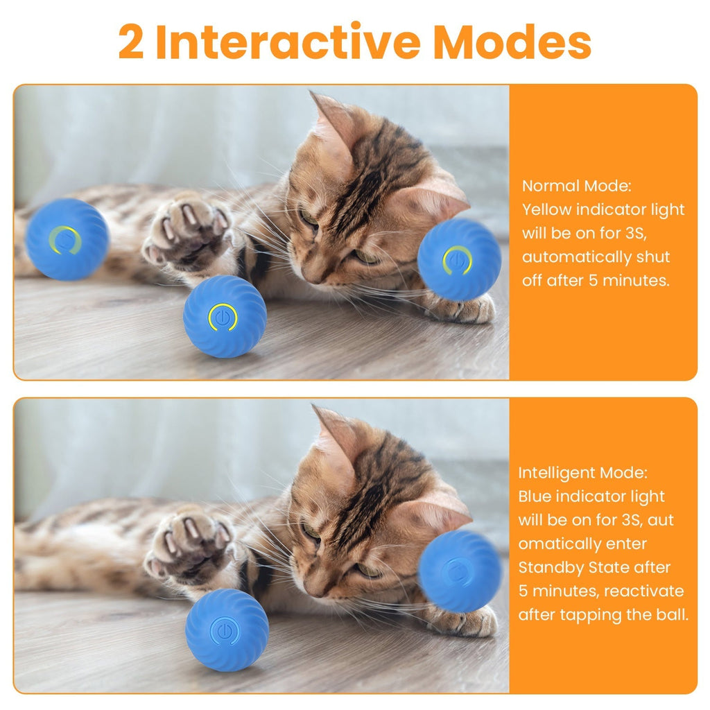 Interactive Fast Rolling Toy Ball - Cat - (Rechargeable Battery) - (While Supplies Last)