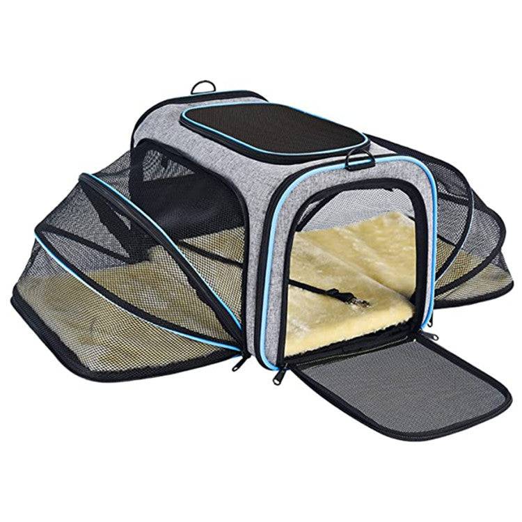 Airline Approved Expandable Pet Carrier Travel Bag - Cat Dog - (4 Color Options)