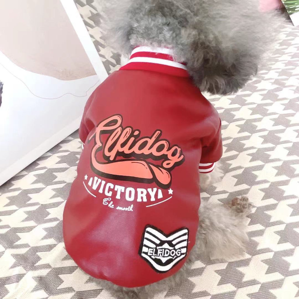 Leather Coat - Dog - (XS-3XL) - (Red, Black)