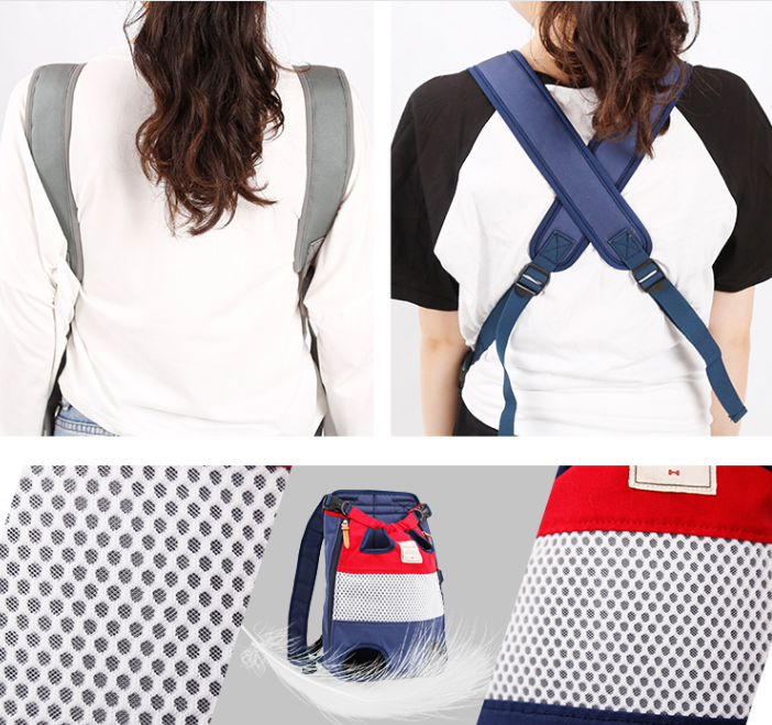 Front-Worn Pet Carrier Backpack - Dog Cat - (4 Color Options) - (Hands-Free)
