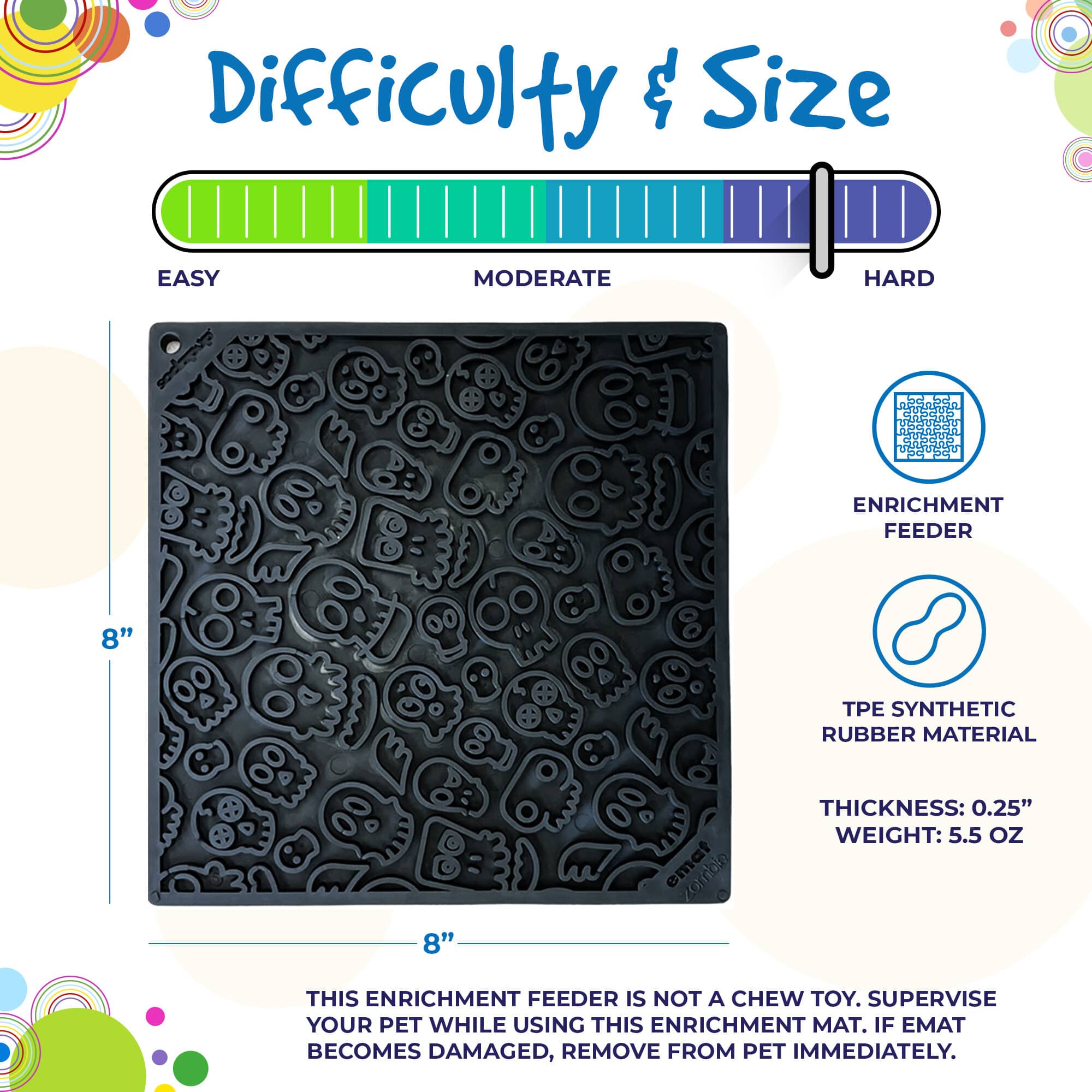 Anxious Dog: Try this Relief Enrichment Halloween Lick Mat (Orange or Black)