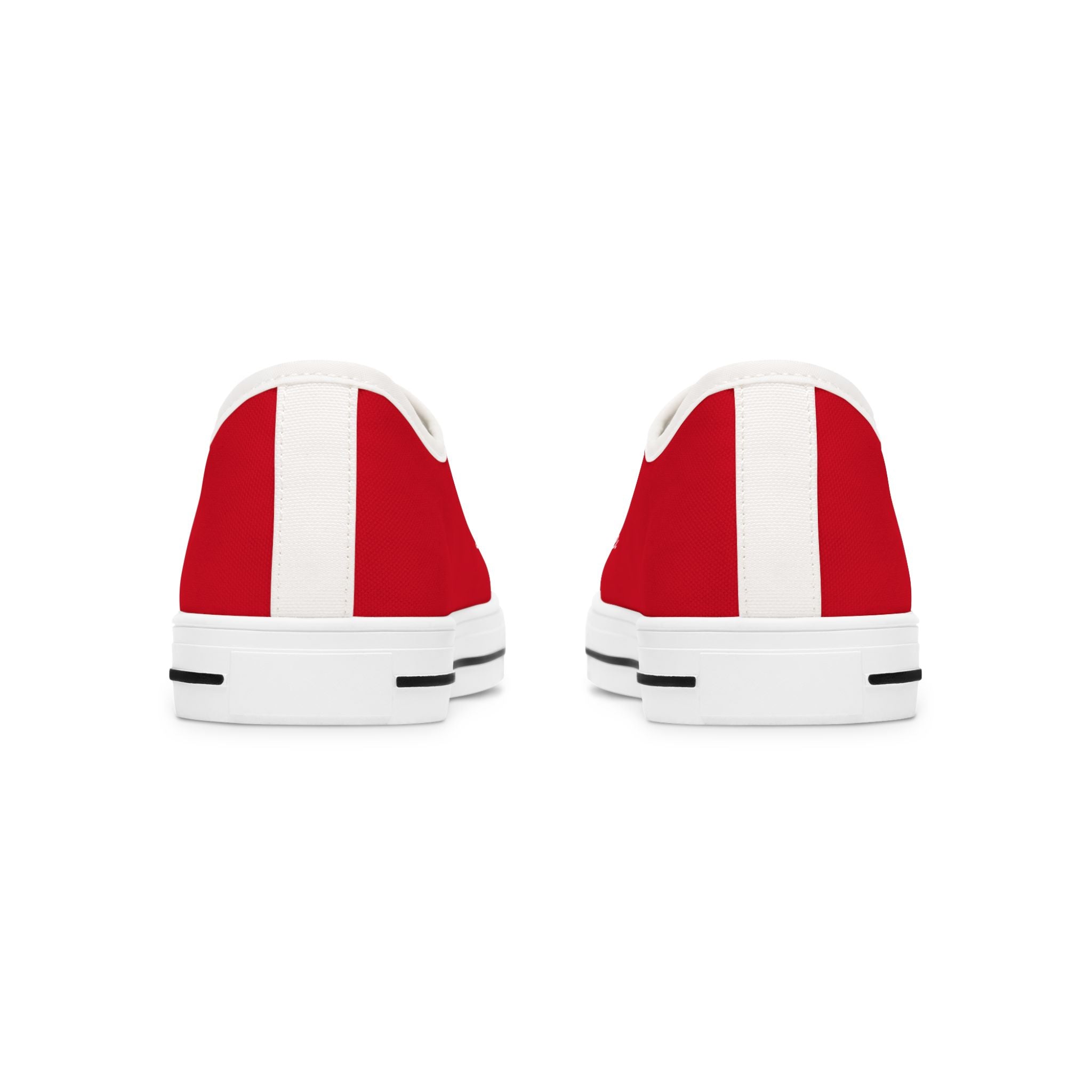 Valentine Cat Low-Top Sneakers - (Red & White) - Ladies - (9 Sizes)  (While Supplies Last)
