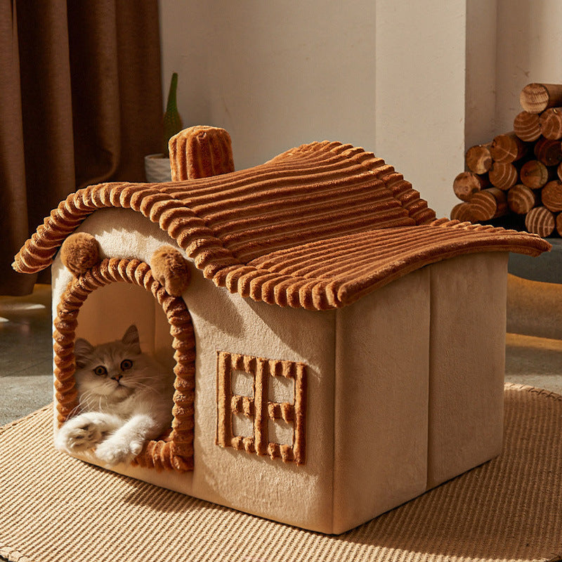 Winter Warm Villa, or Enclosed Cat Litter - Cat - (3 Color Options) - (S-L) - (While Supplies Last)