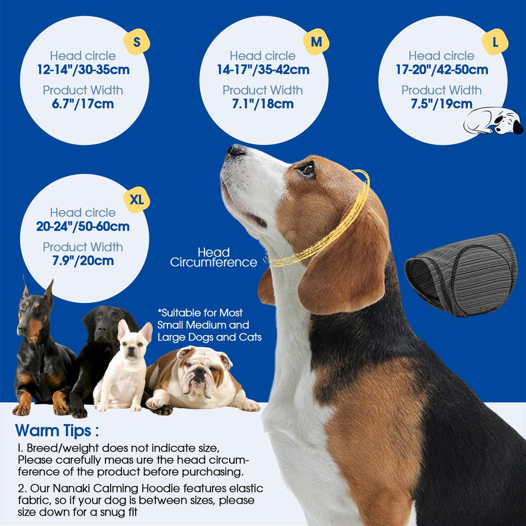 Ear Cover - Dog - (Noise Protection) - (Surgery Recovery) - (Prevent Scratching) - (S-XL) - (Grey, Rose Red)