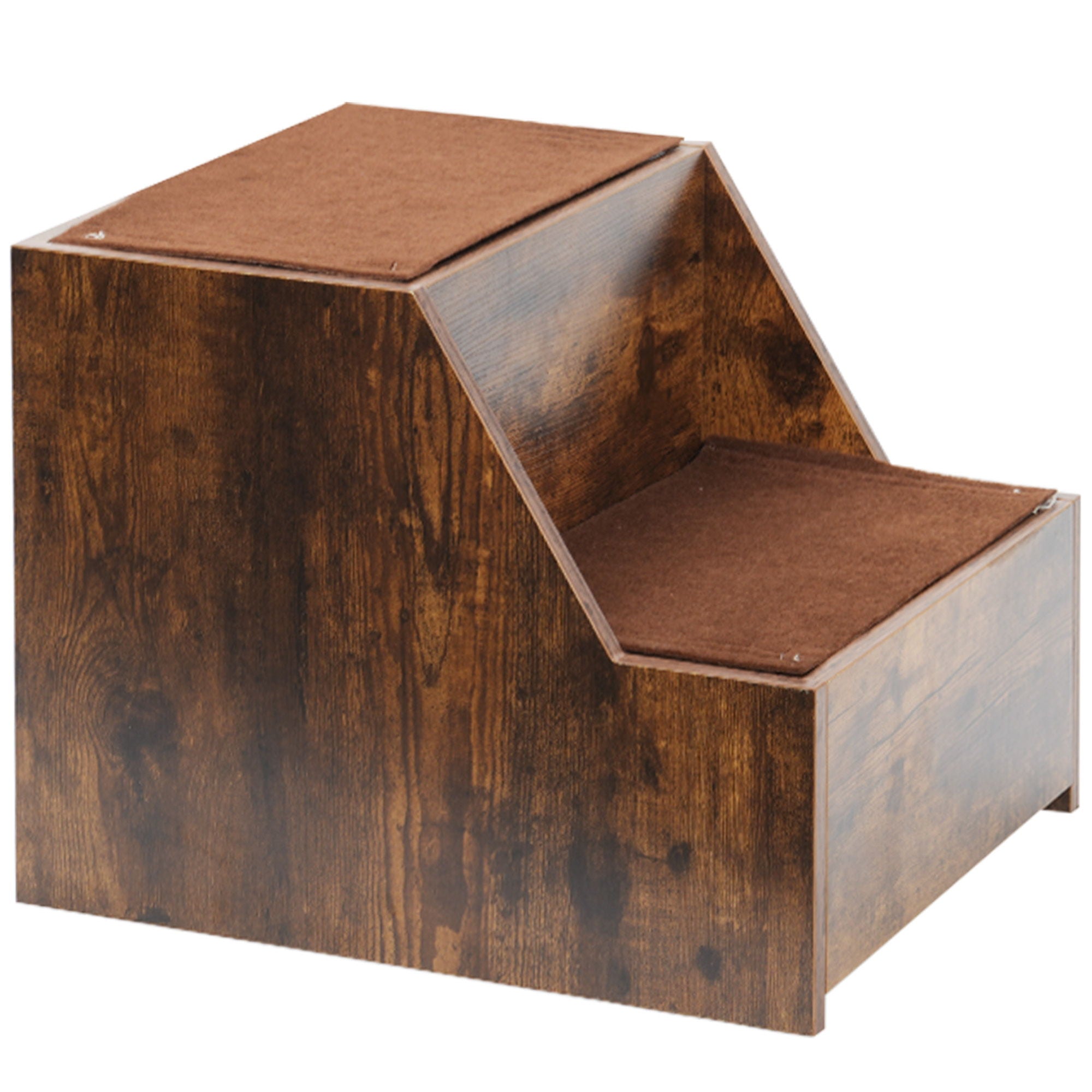 Pet Bunk Bed with Removable Step - Dog Cat - (Sturdy) - (Brown) - (Up to 90 lbs) - (While Supplies Last)