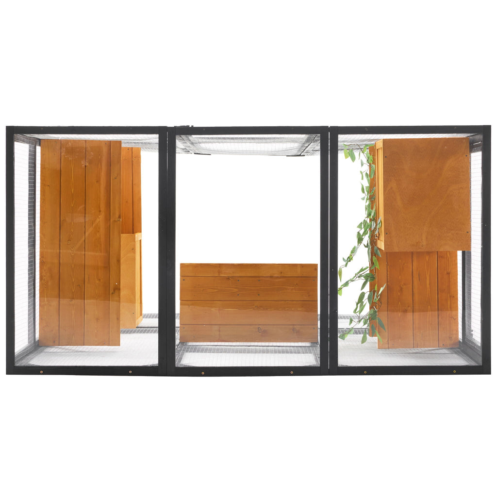Outdoor Cat House, Diy Cat Enclosure Catio With Double Enter Doors