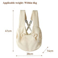 Minimalist Pet Travel Backpack - Dog Cat - (Convenient) - (Attractive) - (White, Grey)