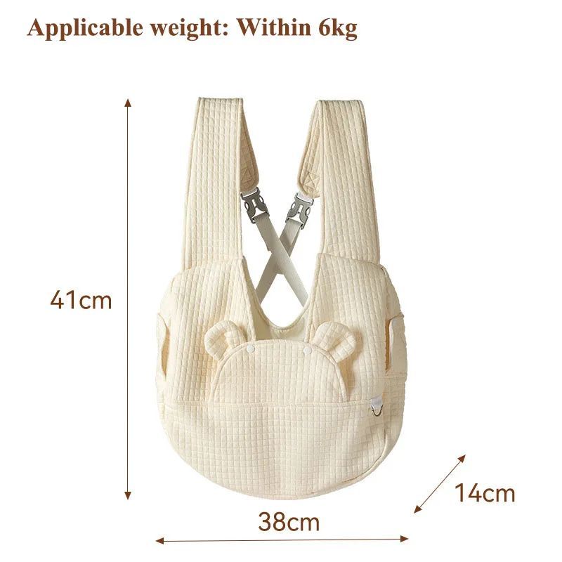 Minimalist Pet Travel Backpack - Dog Cat - (Convenient) - (Attractive) - (White, Grey)