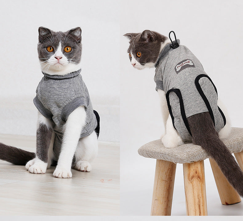 Post Surgery Anti-Licking Sterilization Vest - Cat - (XS-M)