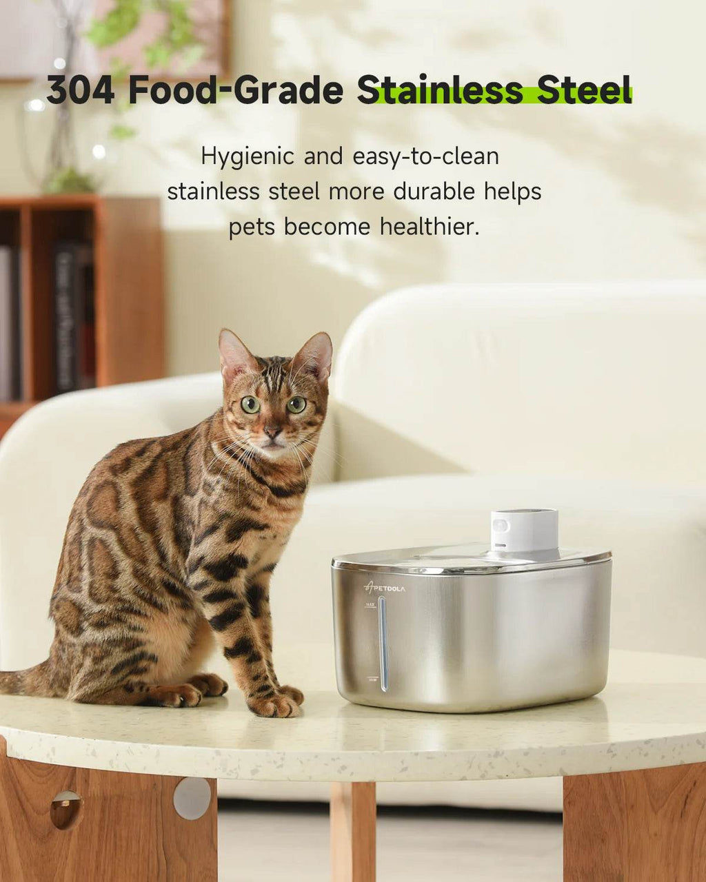 Wireless Auto Sensor Cat Dog Drinking Fountain with Battery