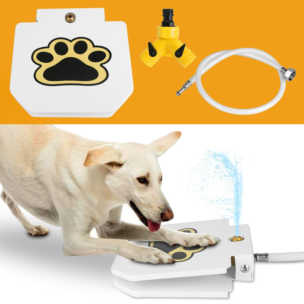 Fresh Water Fountain Sprinkler w/ Interactive Paw Pedal and Valve - Dog - (While Supplies Last)