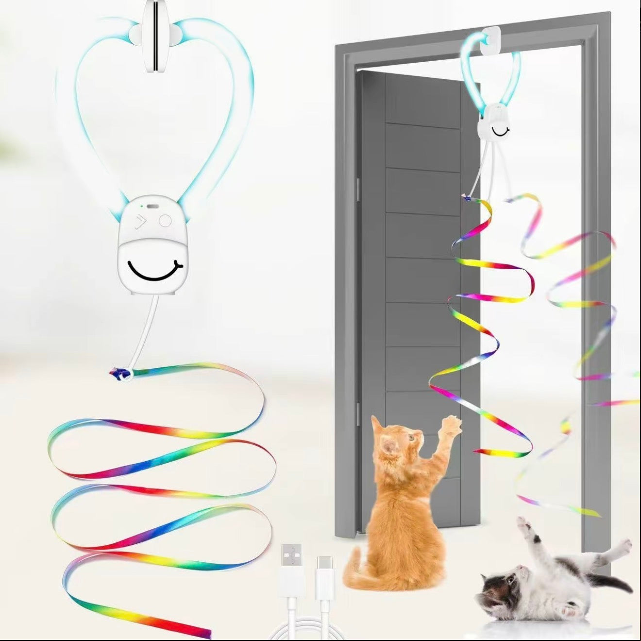 FlyChase Toy - Cat - (Interactive and Rotating Flying Bird) - (3 Color Options) - (While Supplies Last)