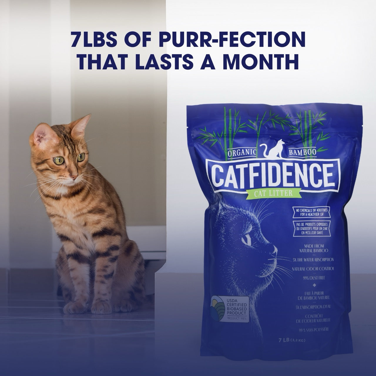Dust-Free Plant-Based Litter - Cat - (Catfidence®) - (7 lb or 21 lb Bag) - (Traps Odors) - (While Supplies Last)