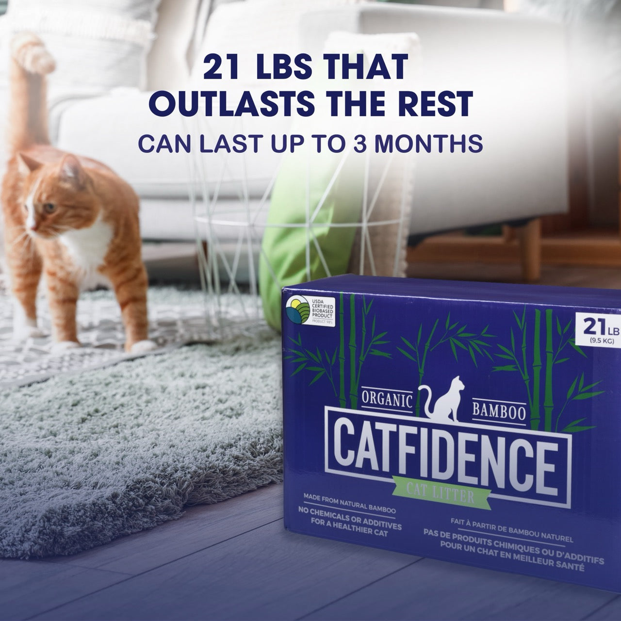 Dust-Free Plant-Based Litter - Cat - (Catfidence®) - (7 lb or 21 lb Bag) - (Traps Odors) - (While Supplies Last)