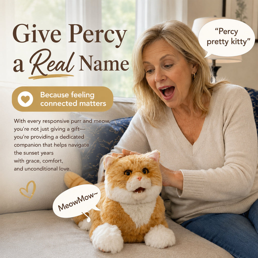 Interactive Lifelike Robot Companion Cat - All Ages (Great for Seniors)