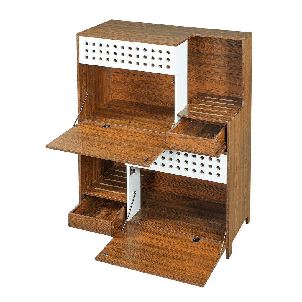 2 in 1 Furniture Cat House with Litter Box Enclosure - Cat - (44.89”L x 31.50”W x 15.76”H) - (While Supplies Last)