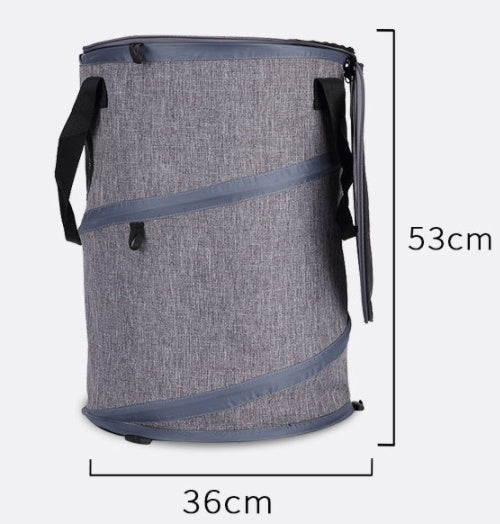 Portable Travel Cat Design Carrier Bag - Cat - (Grey) - (Foldable) - (Lightweight)
