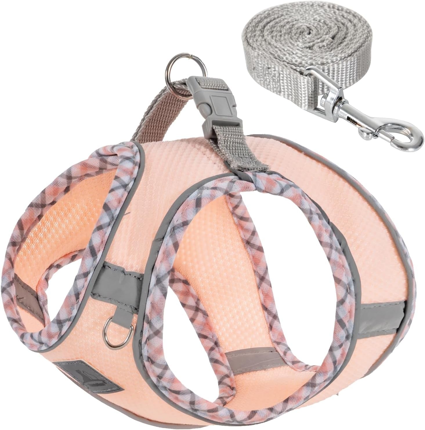 Reflective and Adjustable No Pull Harness Vest and Leash Set - Small Dog Cat (6 Color Option)