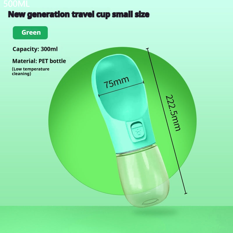 Travel Bottle with Feeder Bowl - Dog - (458 ML) - (4 Color Options)