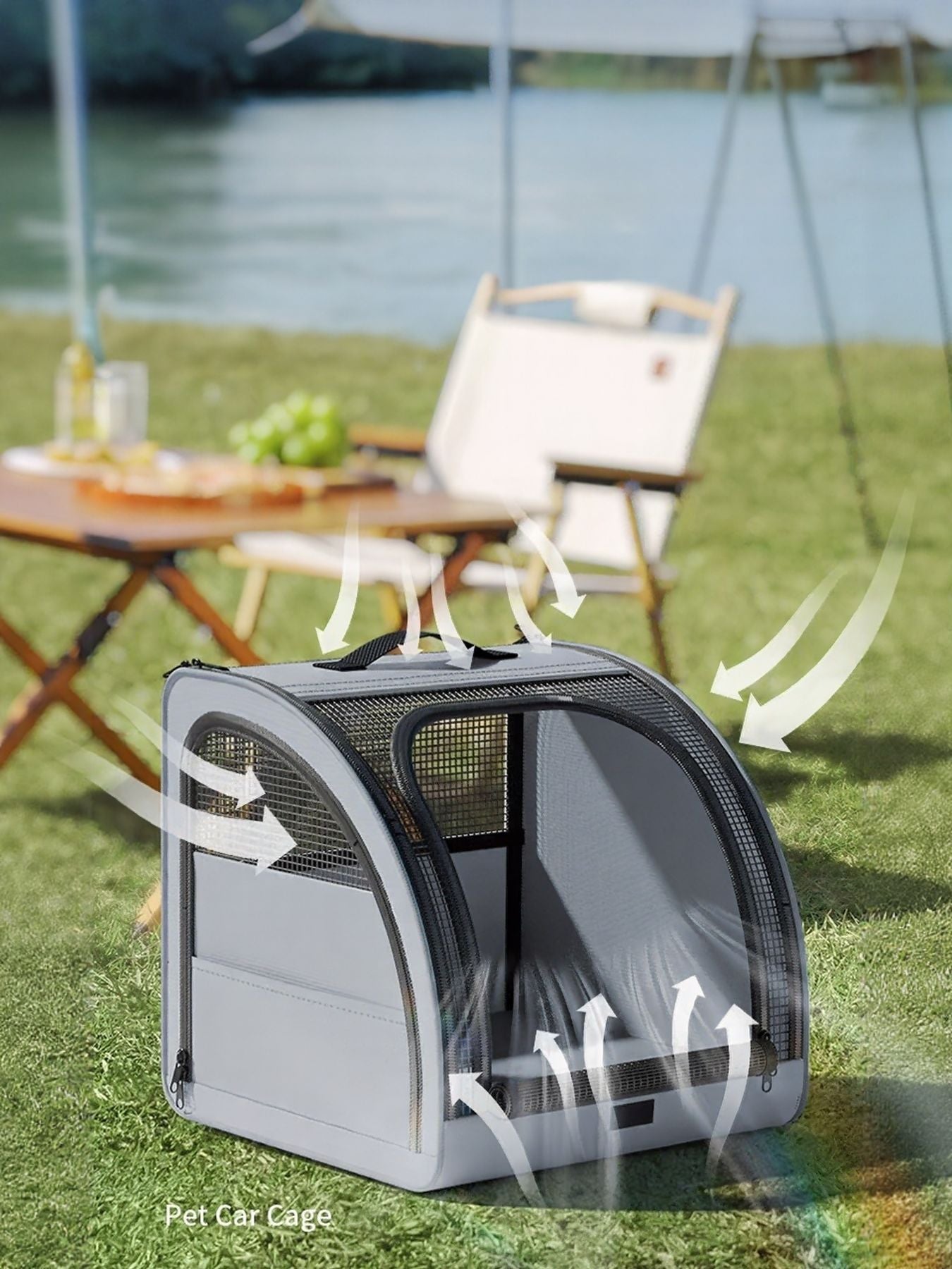 Portable Pet Carrier - Dog - (Black, Grey) - (2 Styles) - (M pet) - (L Cage) - (While Supplies Last)