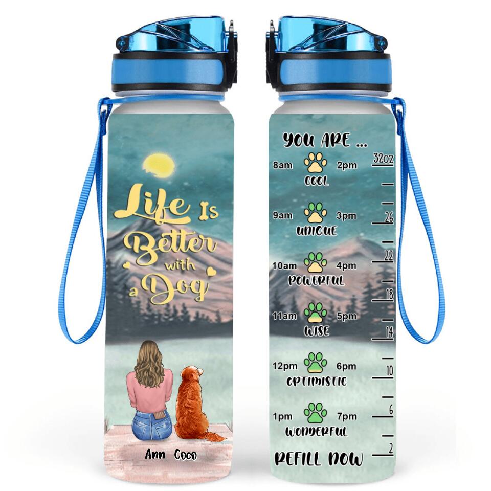 Personalized Pet Mom Water Tracker Bottle - (While Supplies Last)